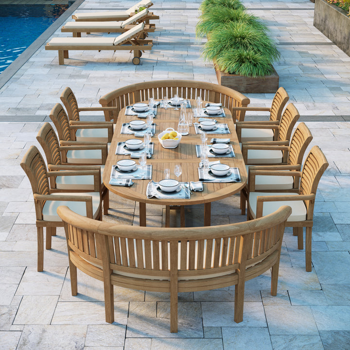 athens teak dining set