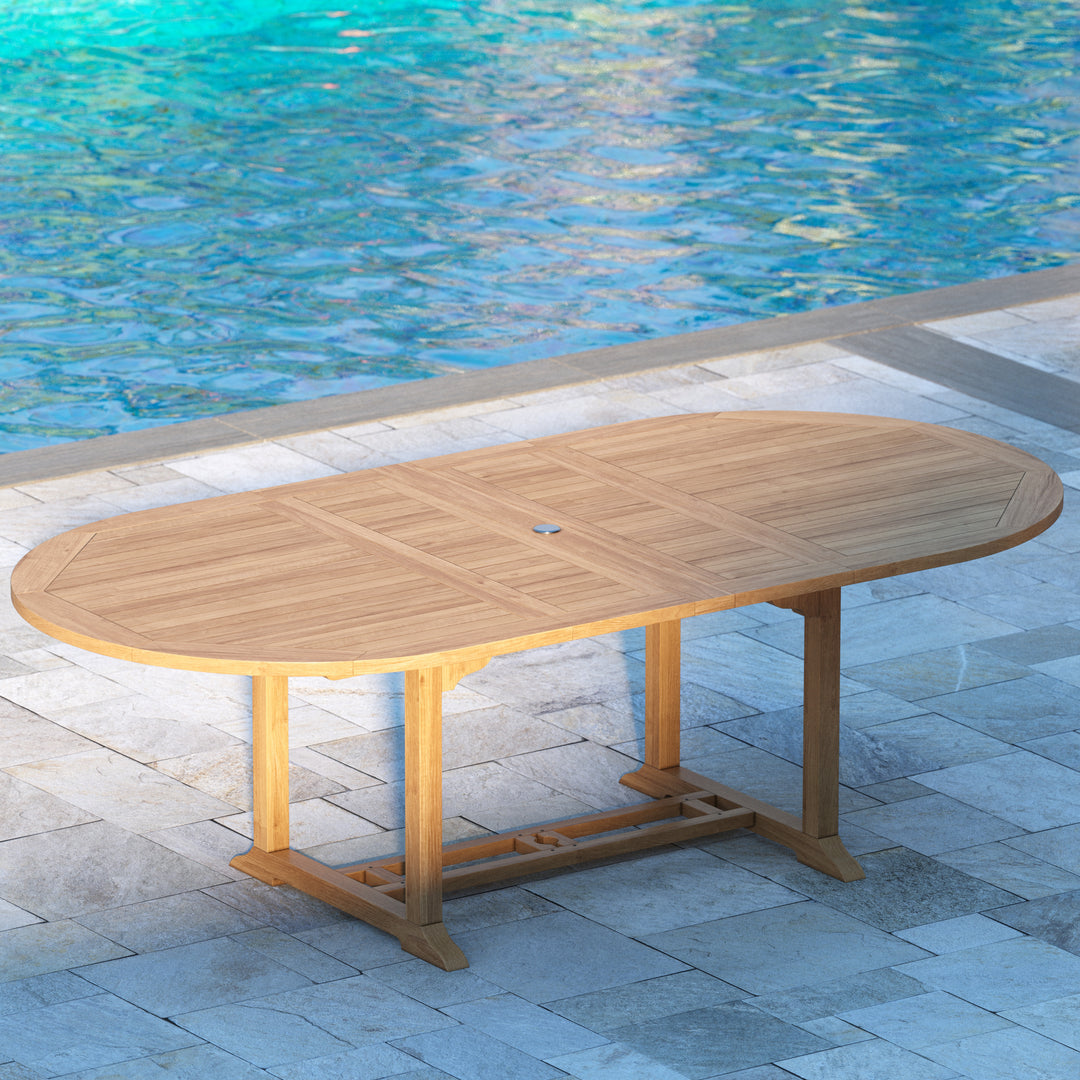 Teak Table 180-240cm Oval