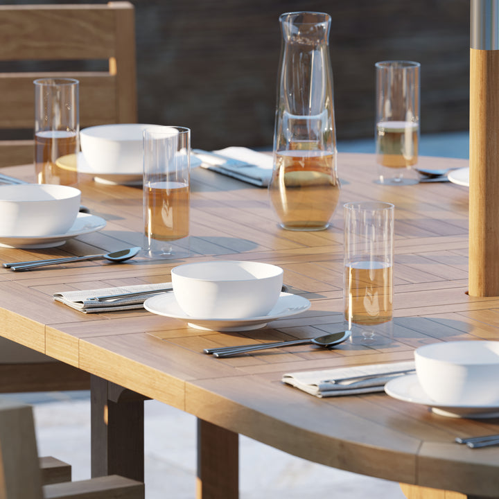 180-240cm teak oval table