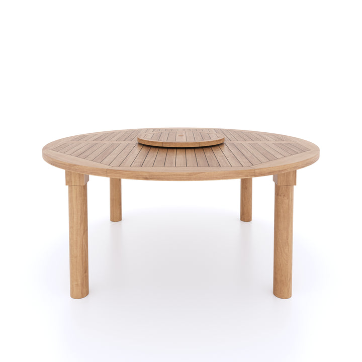 This is Eterna Homes sustainable teak garden furniture outdoor dining table, consisting of our 180cm teak table. Our teak wood is suitable for outdoor dining.
