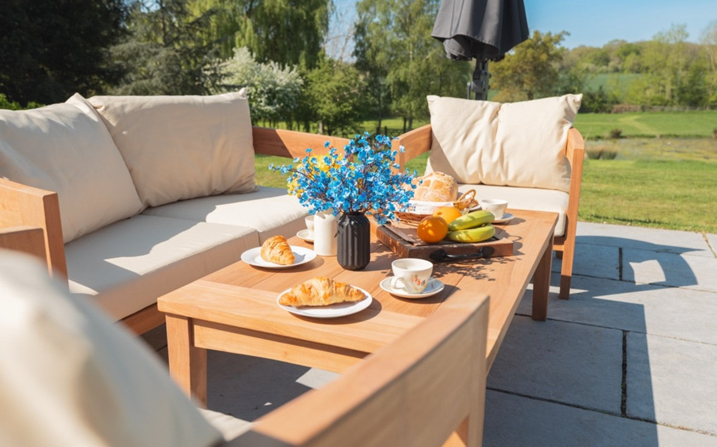 Teak garden sofa set