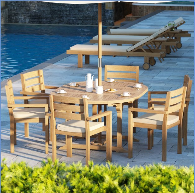 Garden teak table