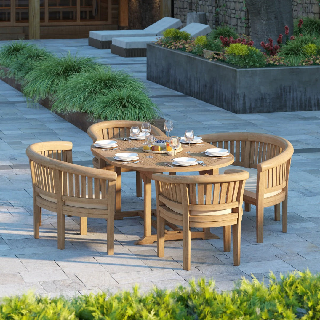 Teak garden set