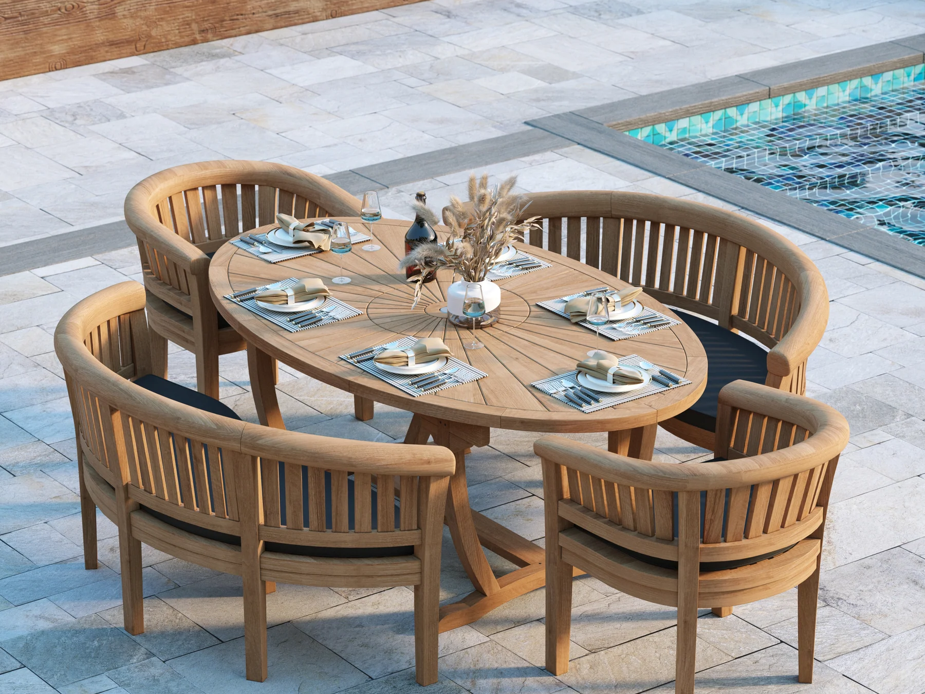 Outdoor teak garden furniture