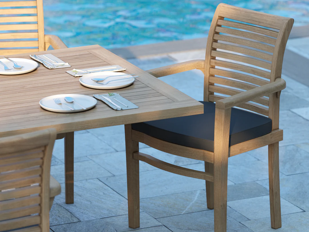 Teak garden furniture set 