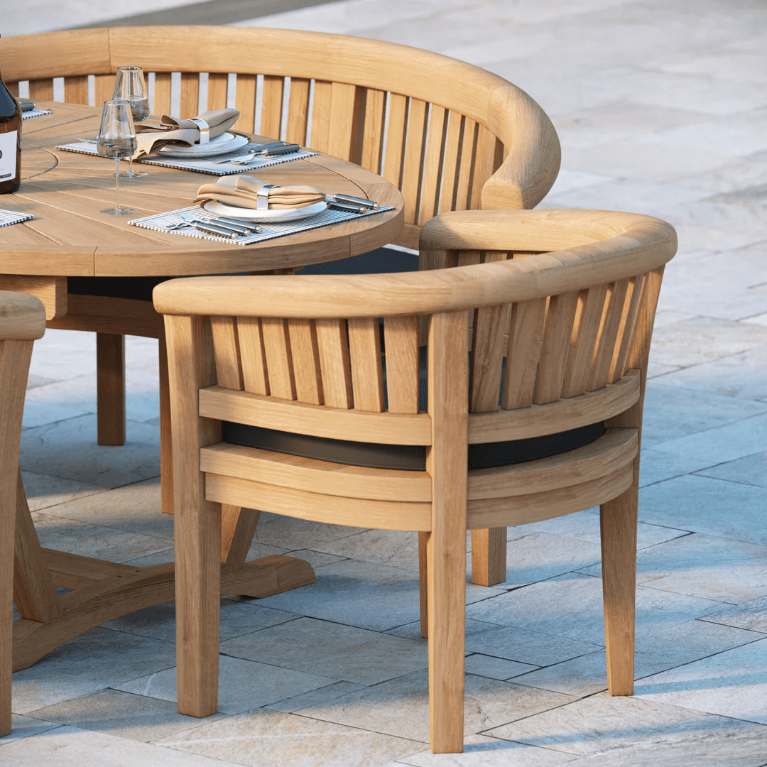Teak garden chairs