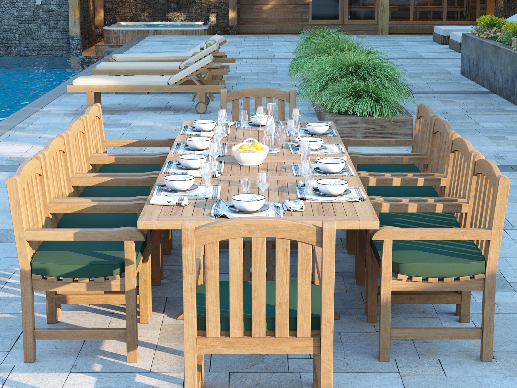 Teak garden dining sets