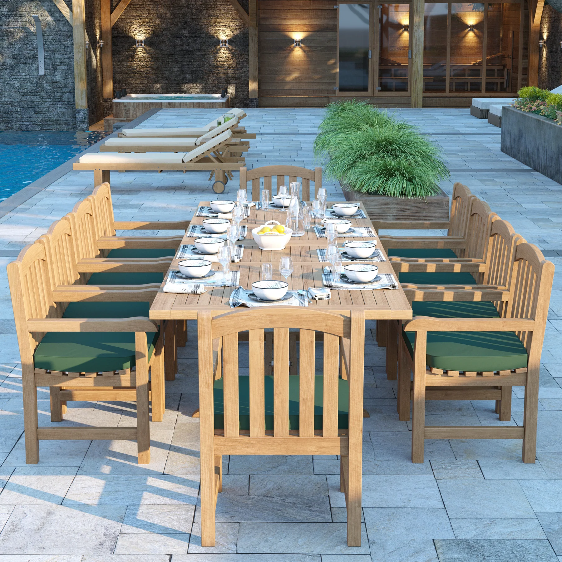 Teak garden dining sets