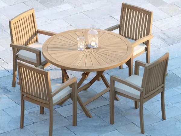 Teak garden table and chairs