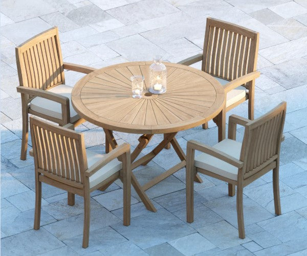 Teak garden table and chairs