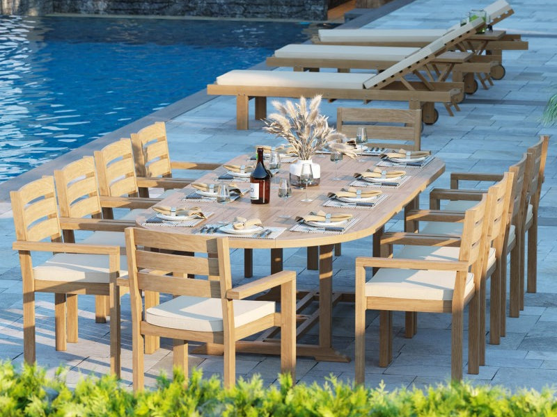 Teak outdoor dining set