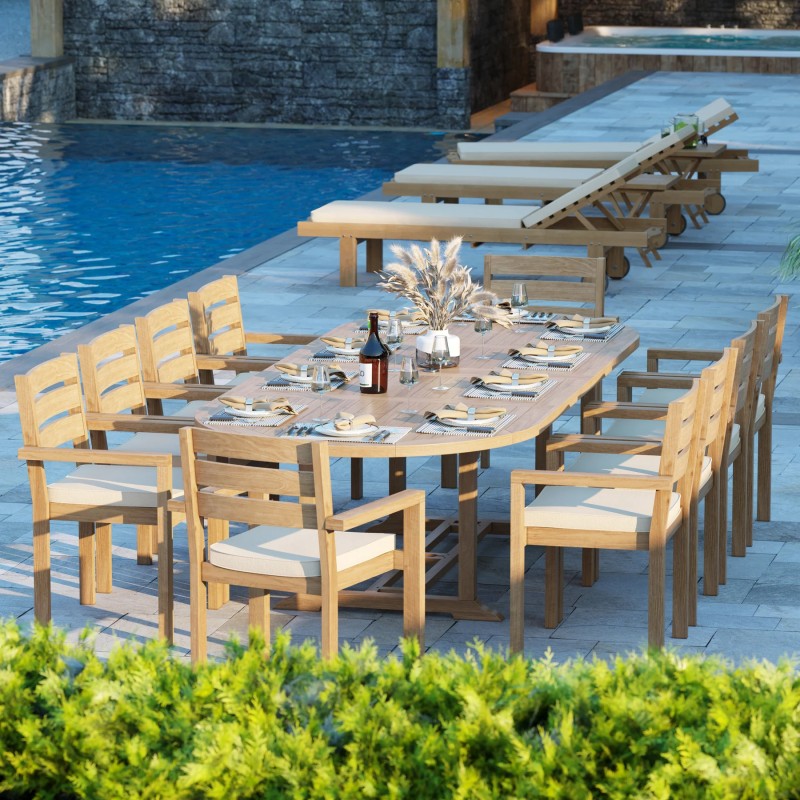 Teak outdoor dining set