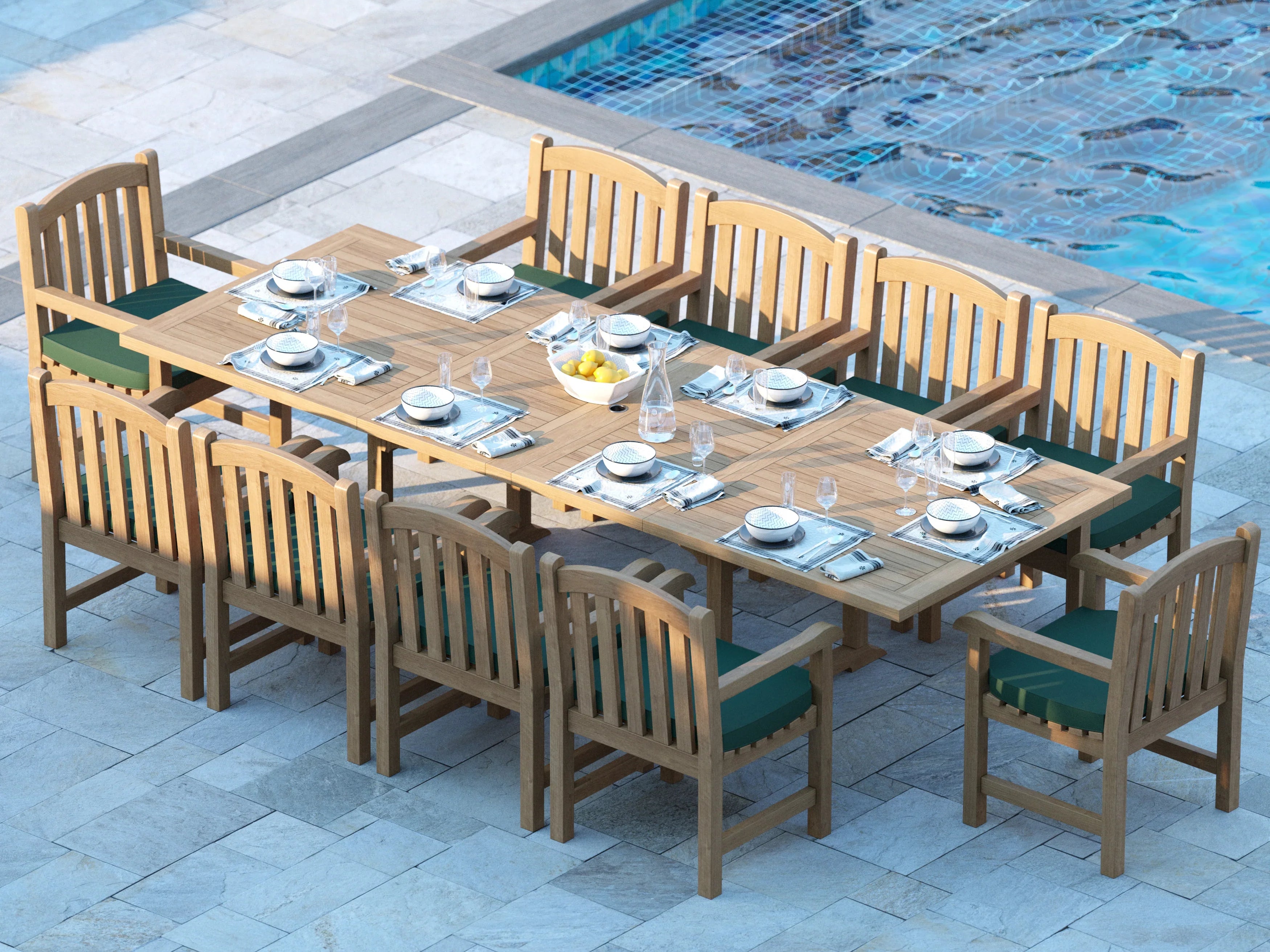 teak dining set