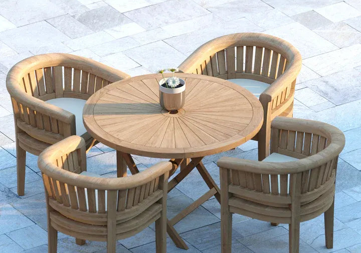 teak garden table and chairs