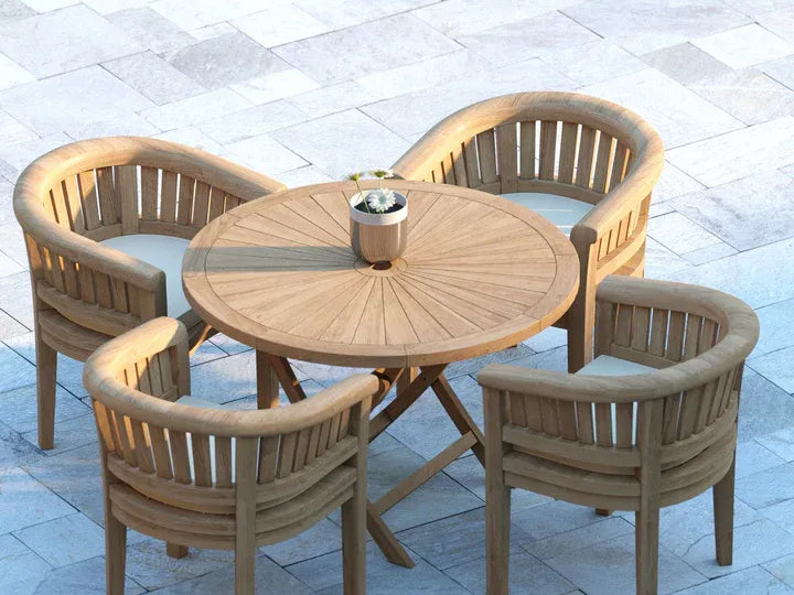 teak garden table and chairs