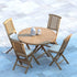 Teak Set 120cm Sunshine Folding Table (4 Folding Chairs) Cushions included.