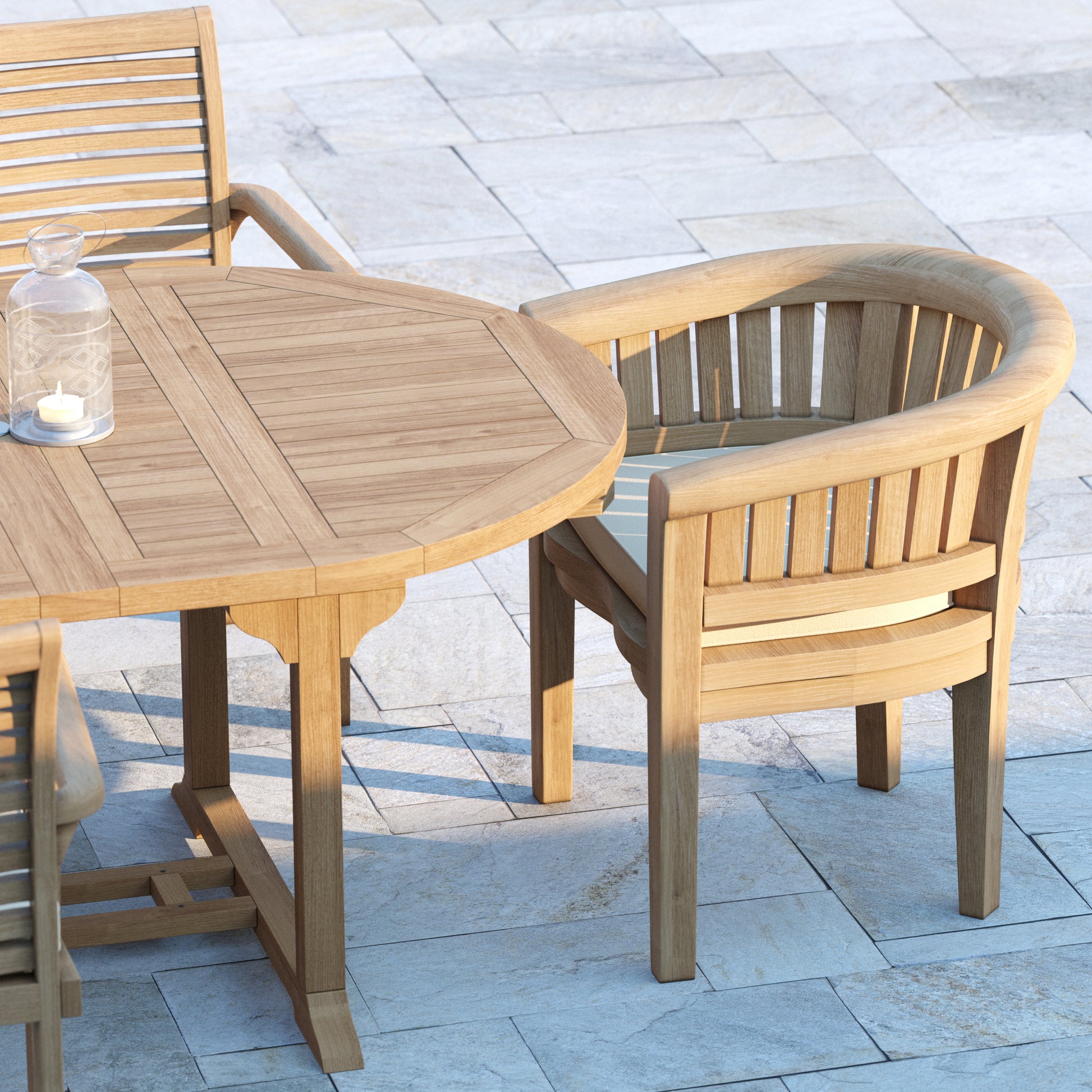 premium patio teak table and chairs set