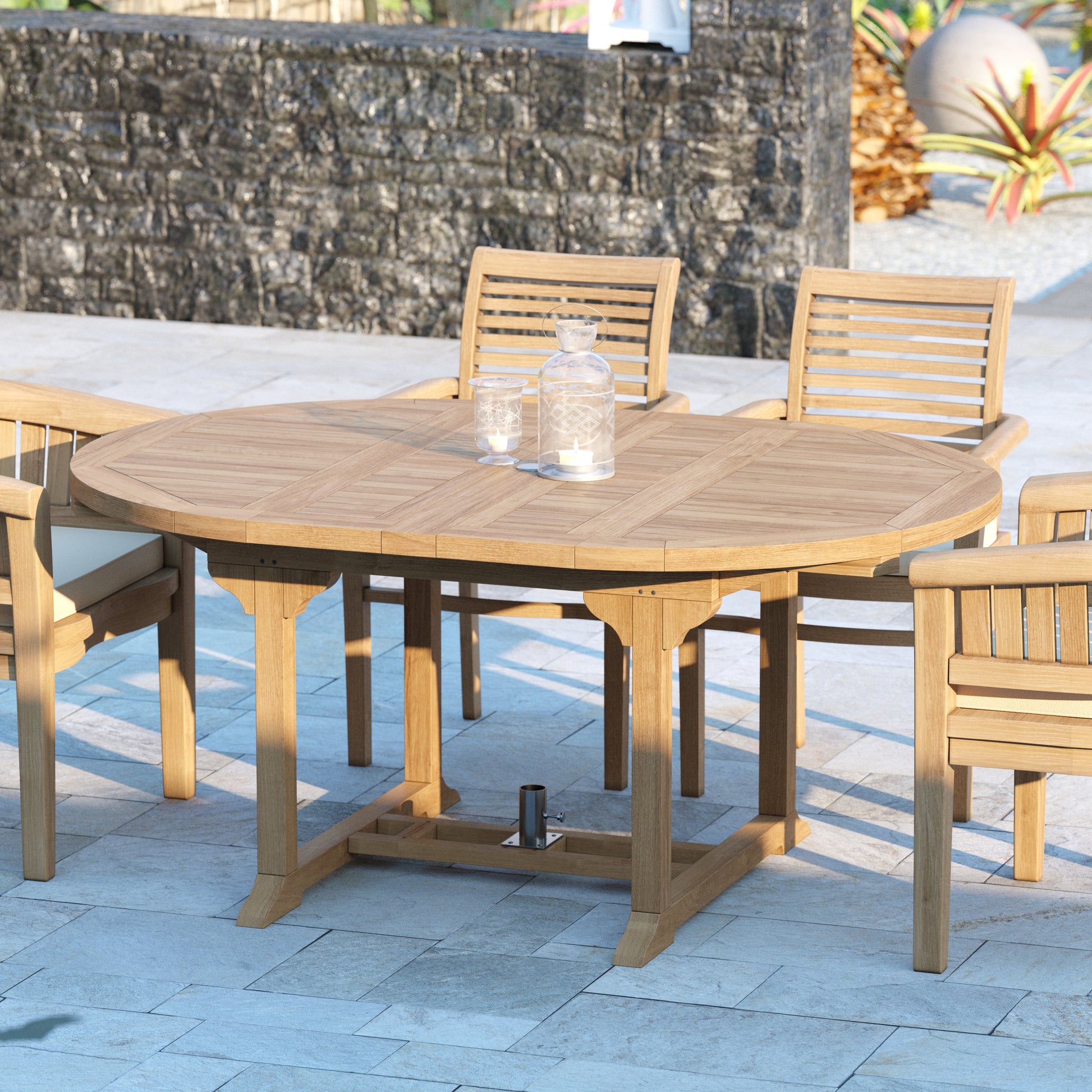 premium patio teak table and chairs set