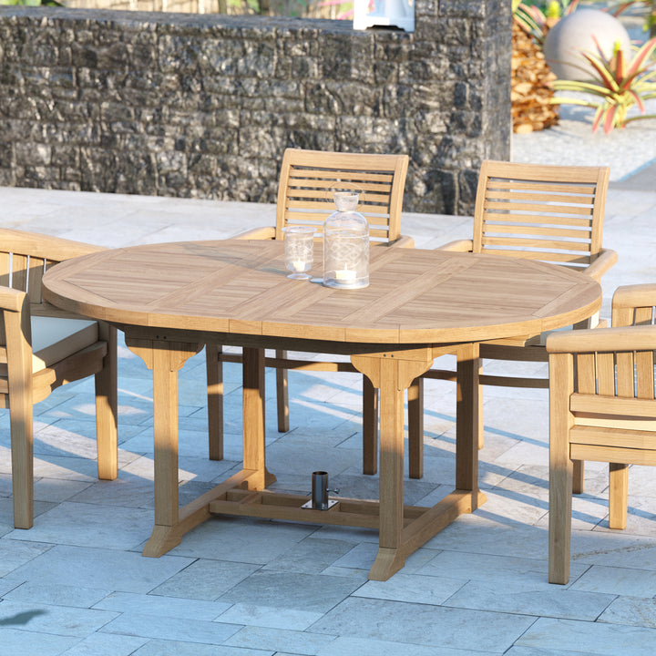 premium patio teak table and chairs set