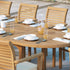 Close picture of teak garden dining set