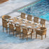 Teak outdoor dining table Milano set