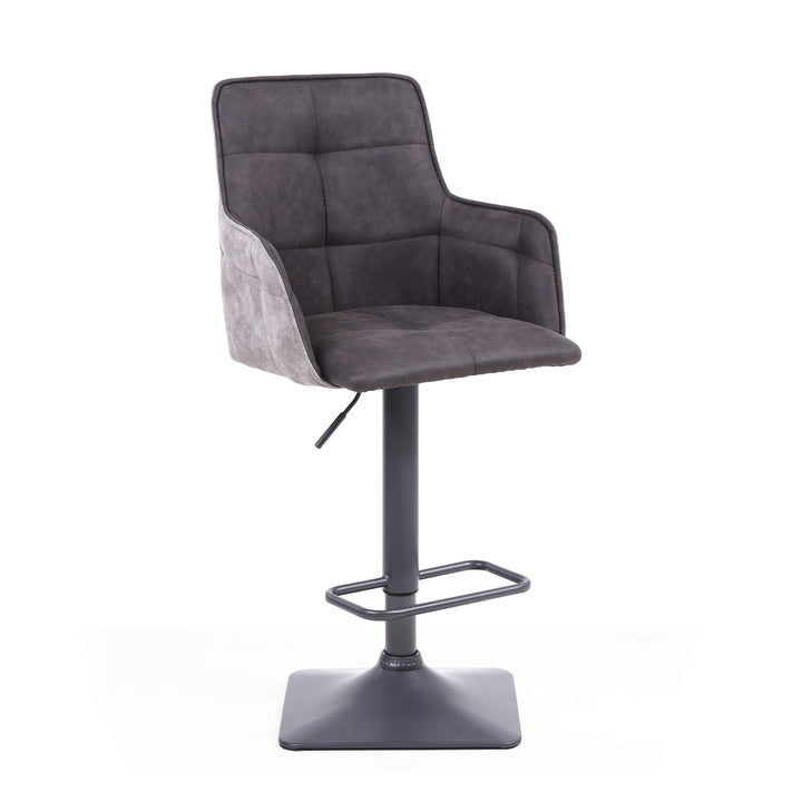 Orion Suede Effect Dark Grey Bar Stool