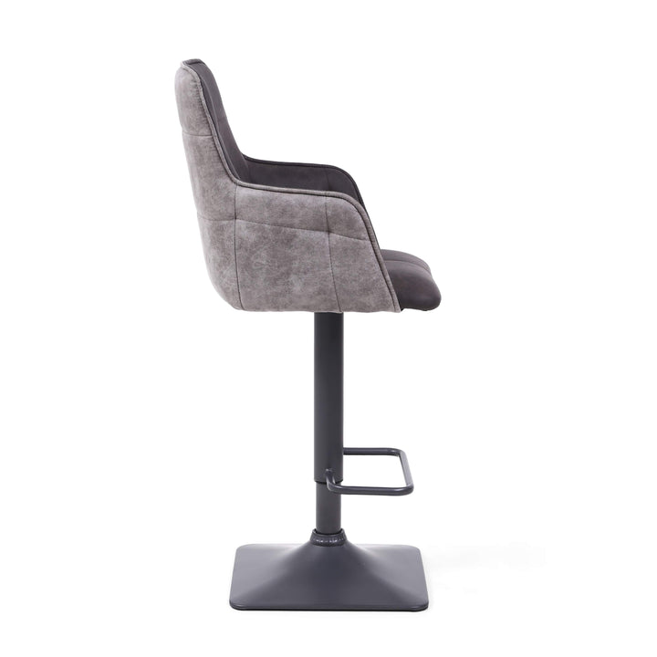 Orion Suede Effect Dark Grey Bar Stool