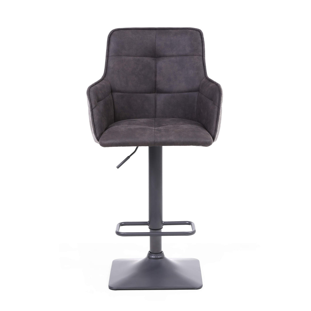 Orion Suede Effect Dark Grey Bar Stool