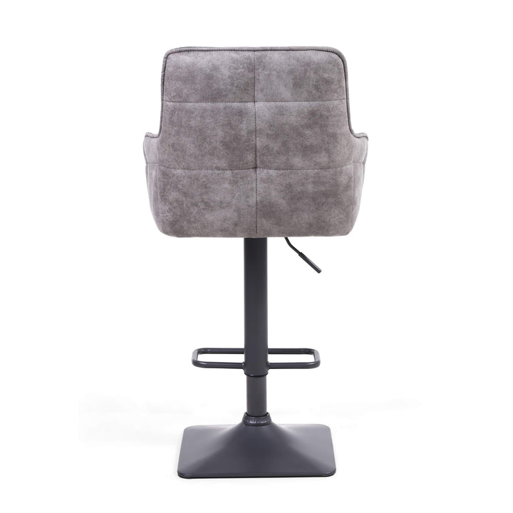 Orion Suede Effect Dark Grey Bar Stool