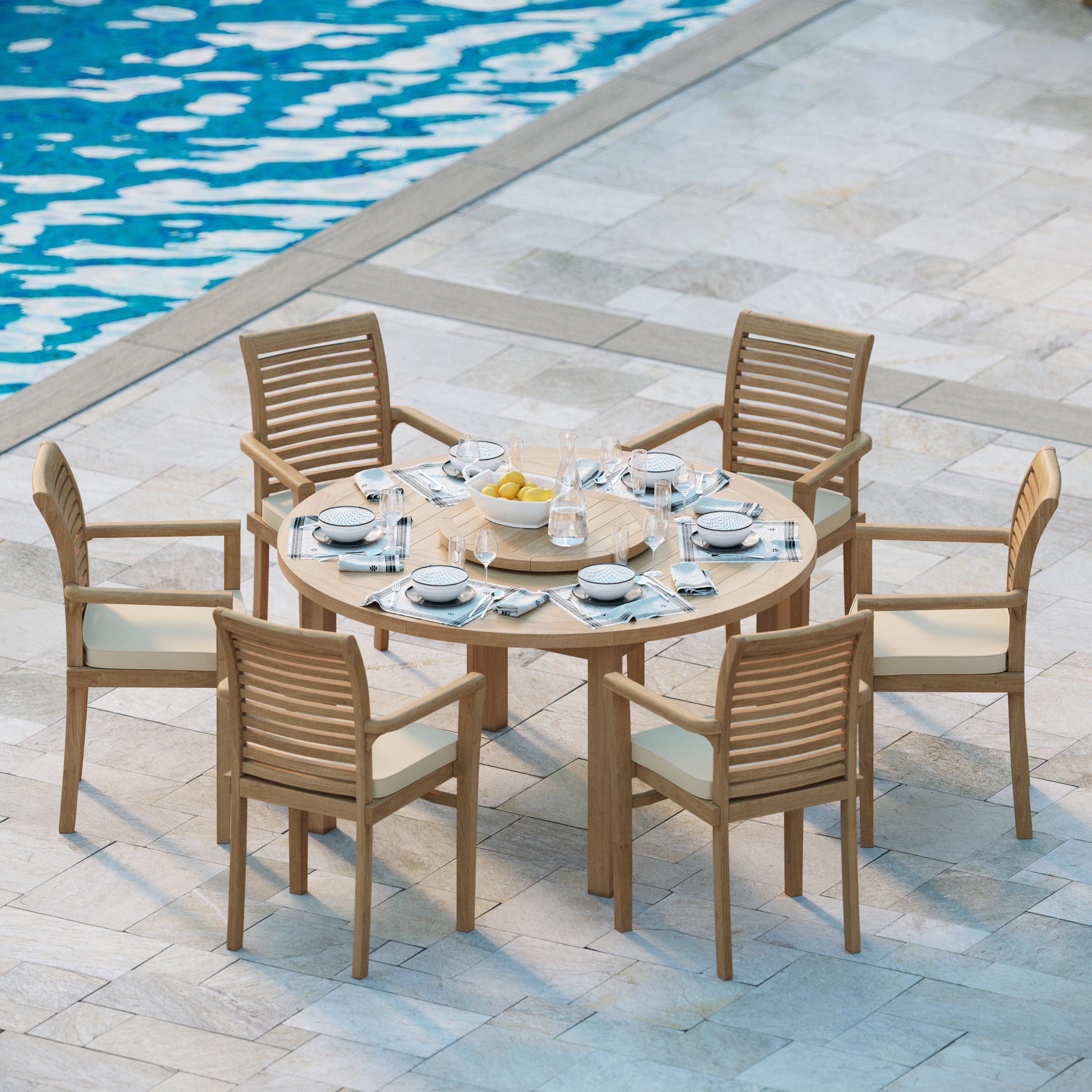 outdoor teak garden dining set