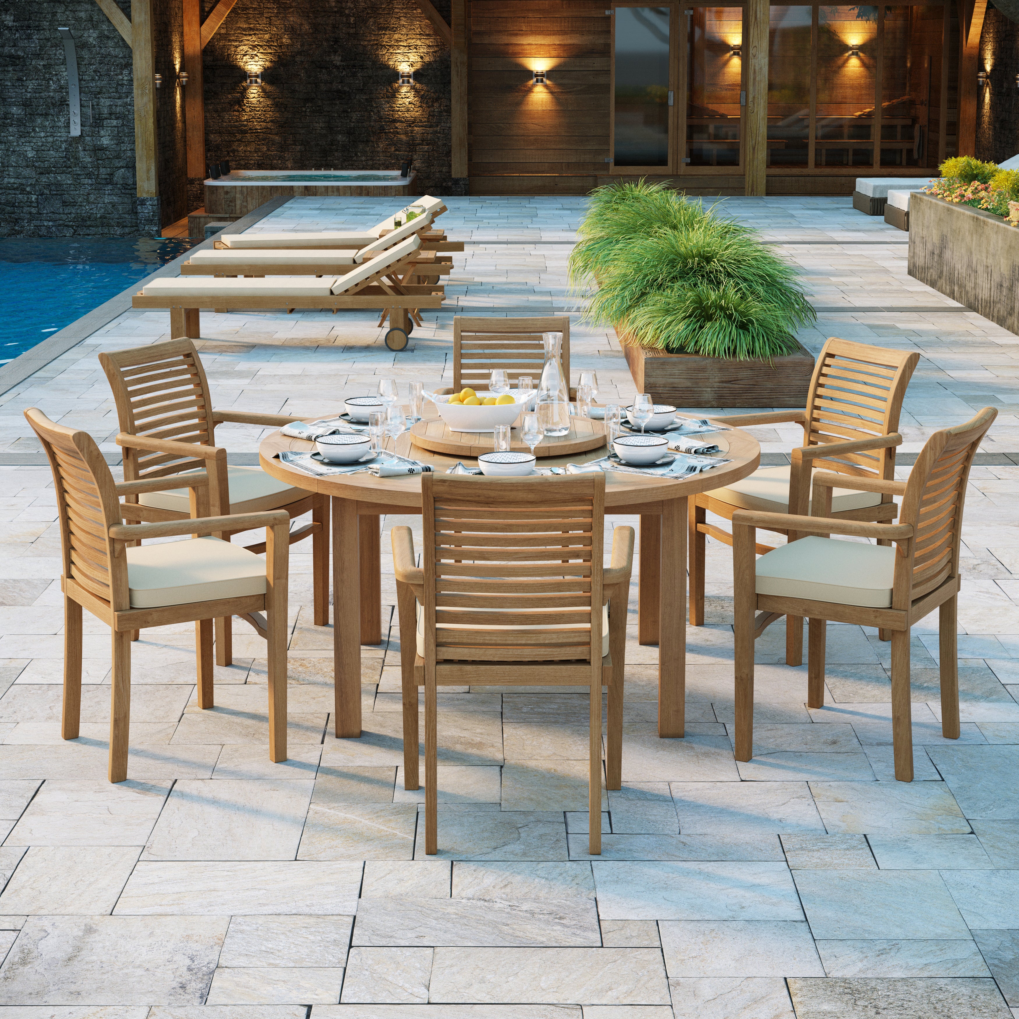 teak garden dining set