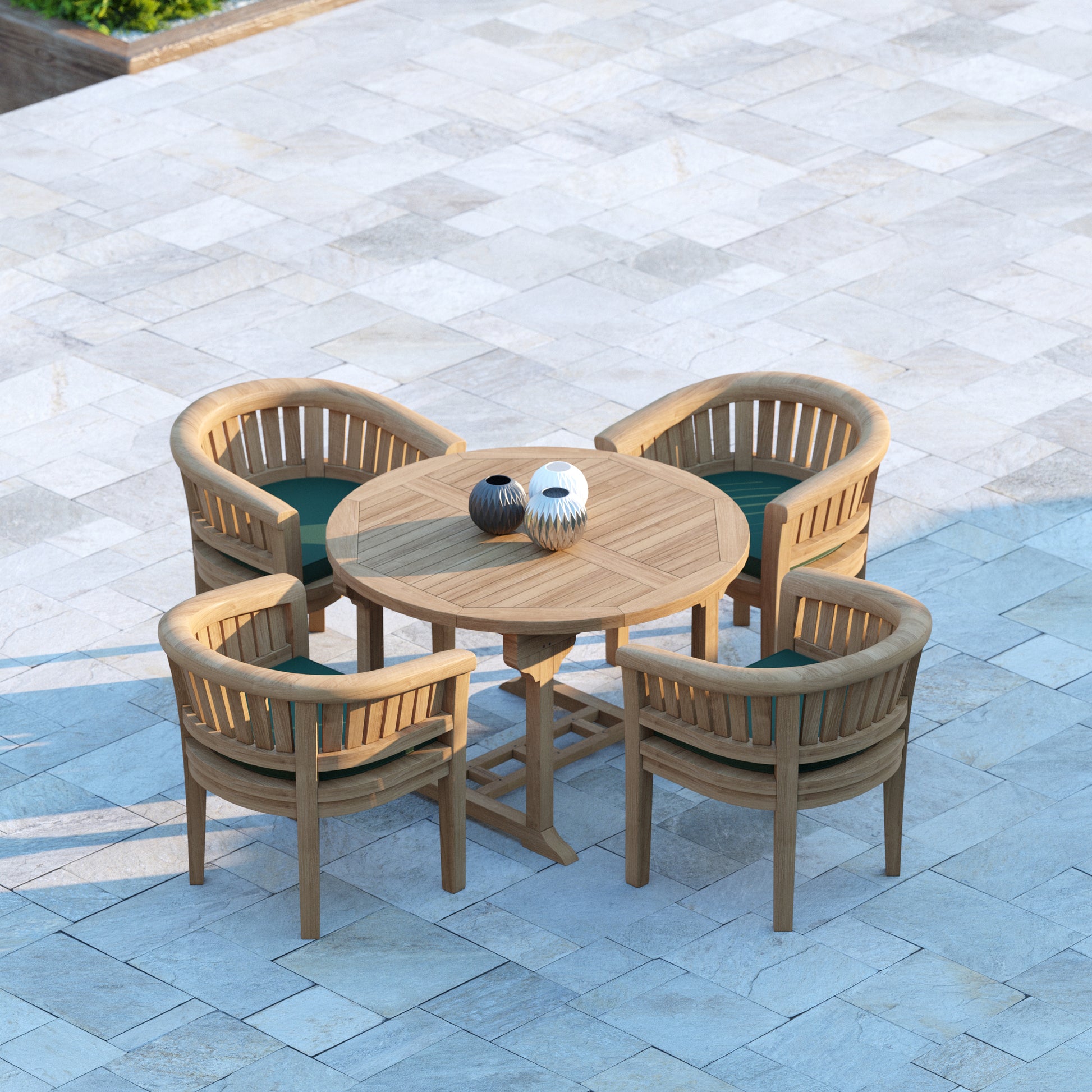 premium teak garden dining table and chairs