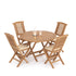 Teak  Sunshine Folding Table (4 Folding Chairs) Cushions included.