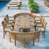 premium outdoor teak table and benches