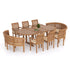 premium outdoor teak table and benches