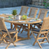  luxury folding teak chairs set