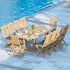  luxury folding teak chairs set 
