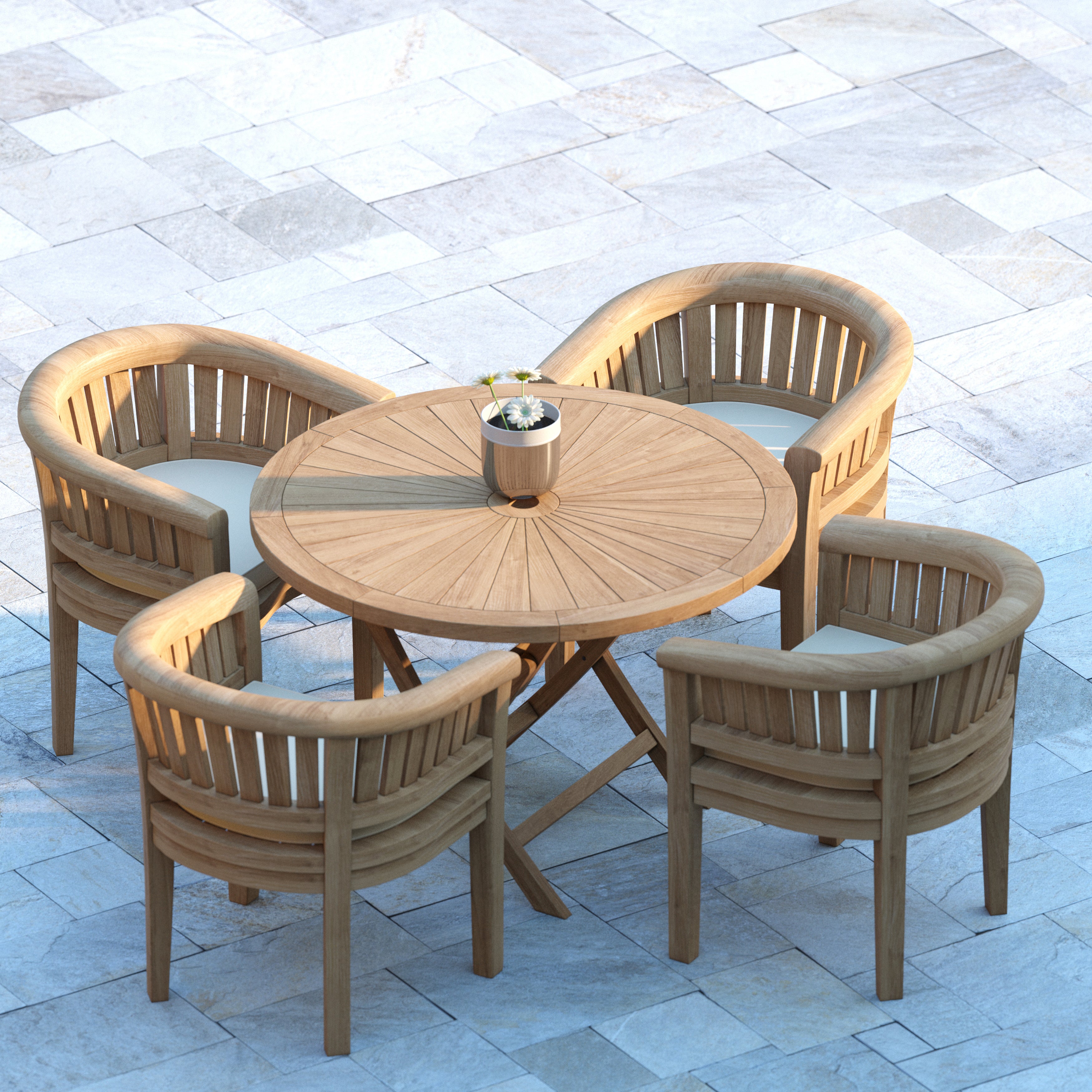 premium teak garden dining table and chairs