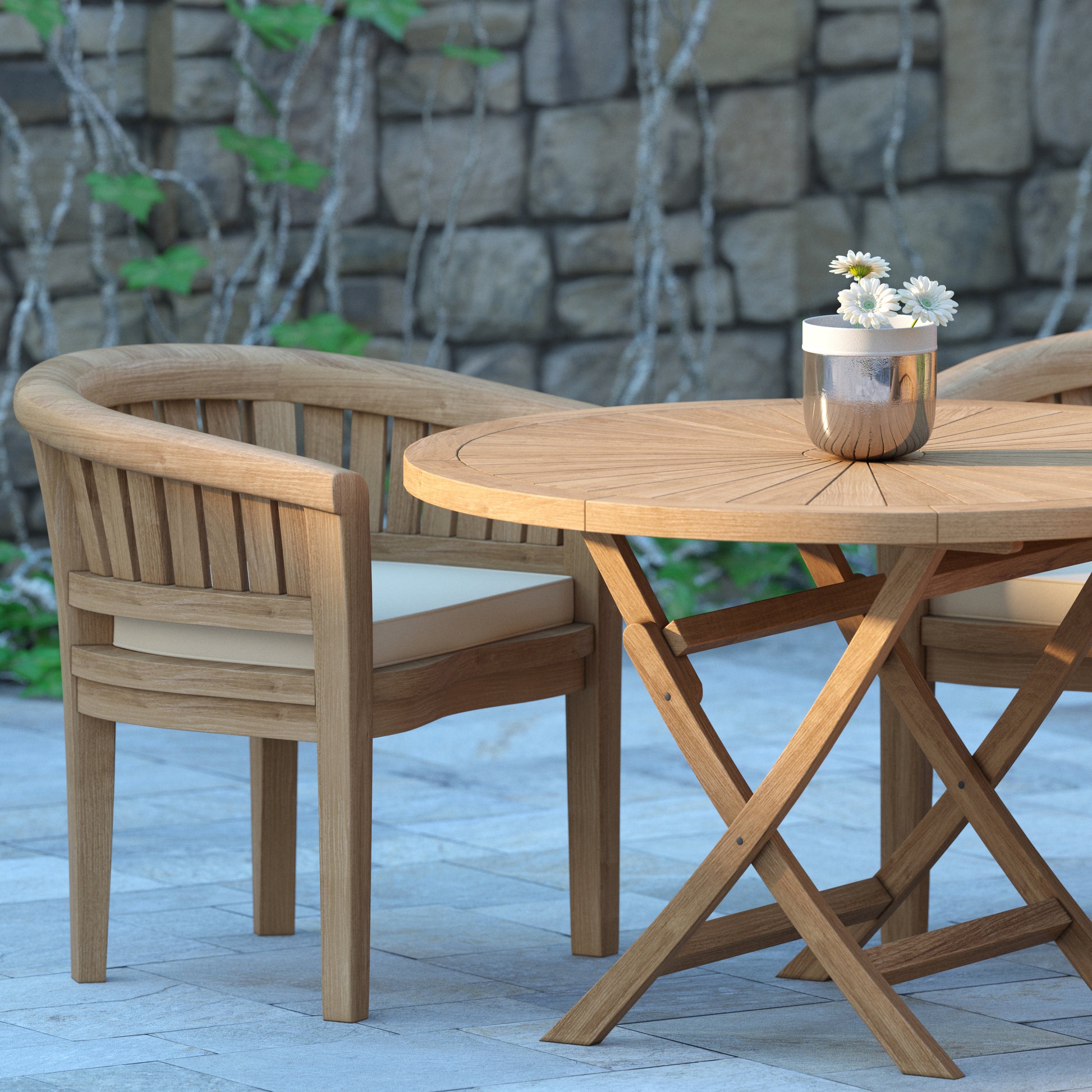 outdoor teak patio set 
