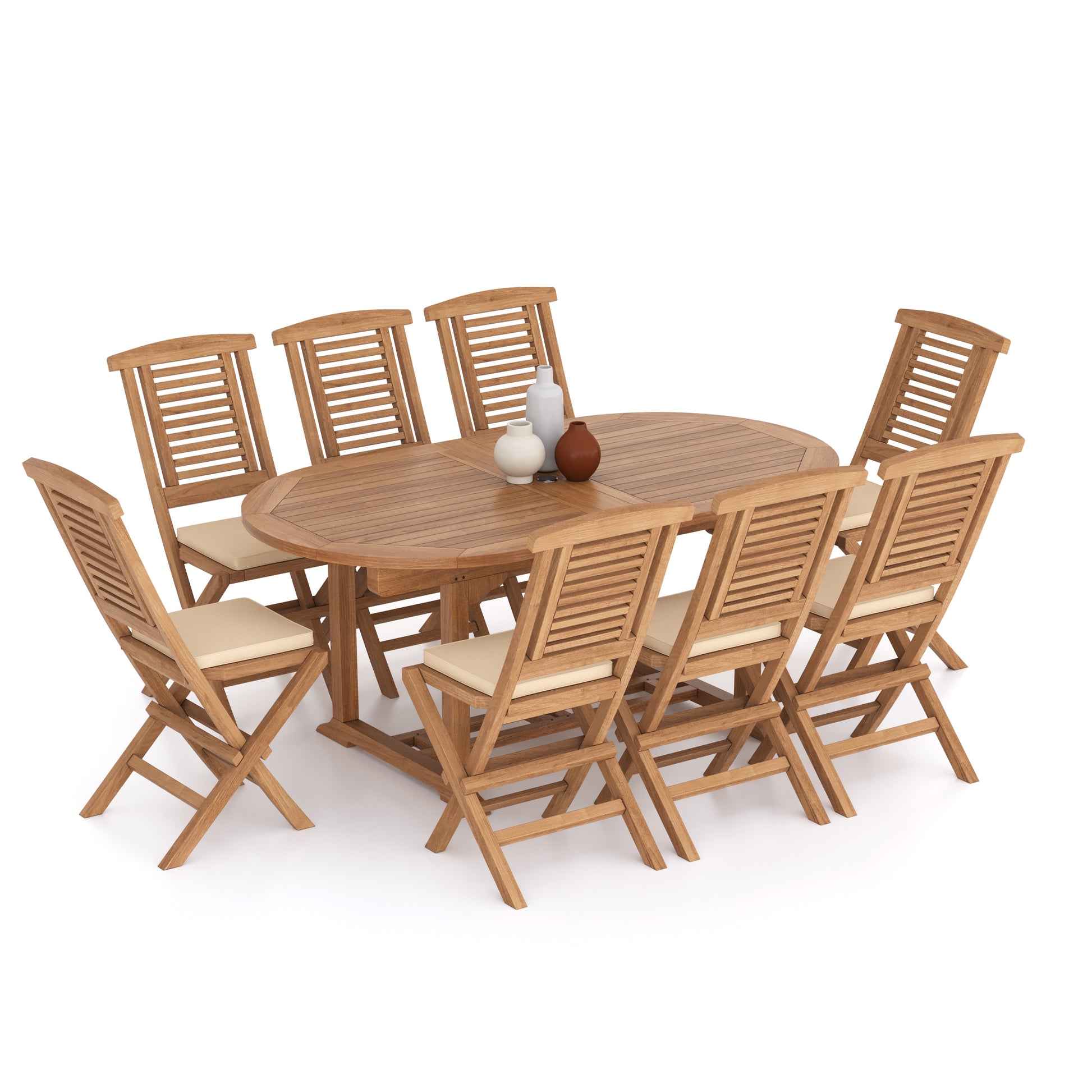 luxury folding teak chairs set 