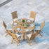 Altea Teak Set with 6 Folding Chairs 