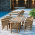  200-300cm oval extending teak set with 8 California chairs and cushions