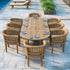 luxurious Valetta double leaf teak garden dining set