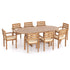 180-240cm Teak Oval Table and 8 Marlow Chairs 