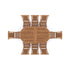 180-240cm oval teak table set with 8 hampton folding chairs