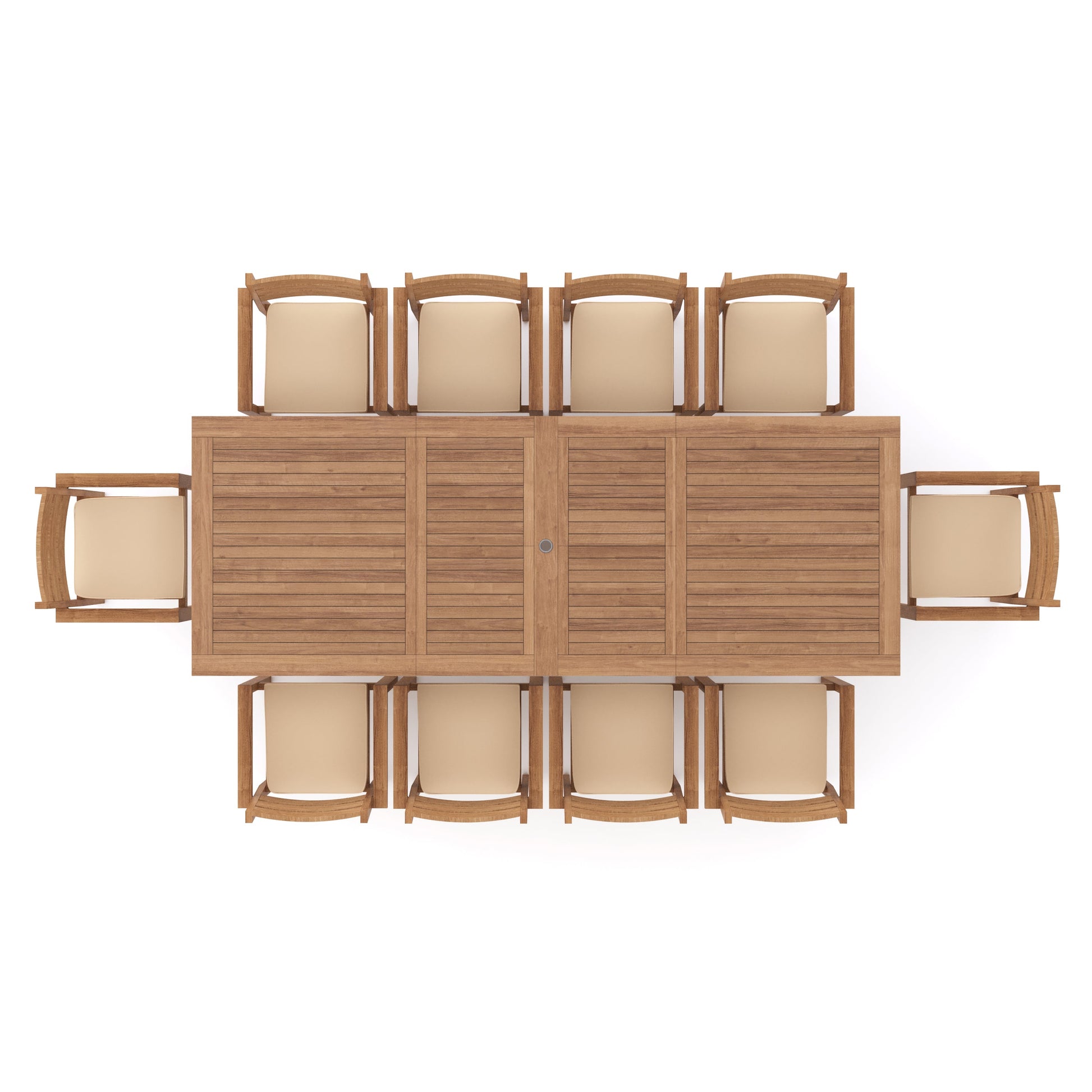 Top view of Teak dining set