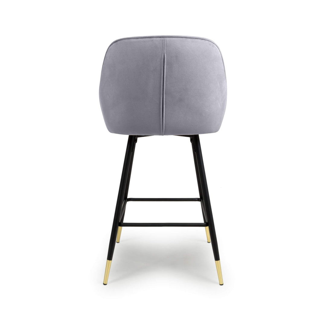 Savanna Brushed Velvet Grey Bar Stool