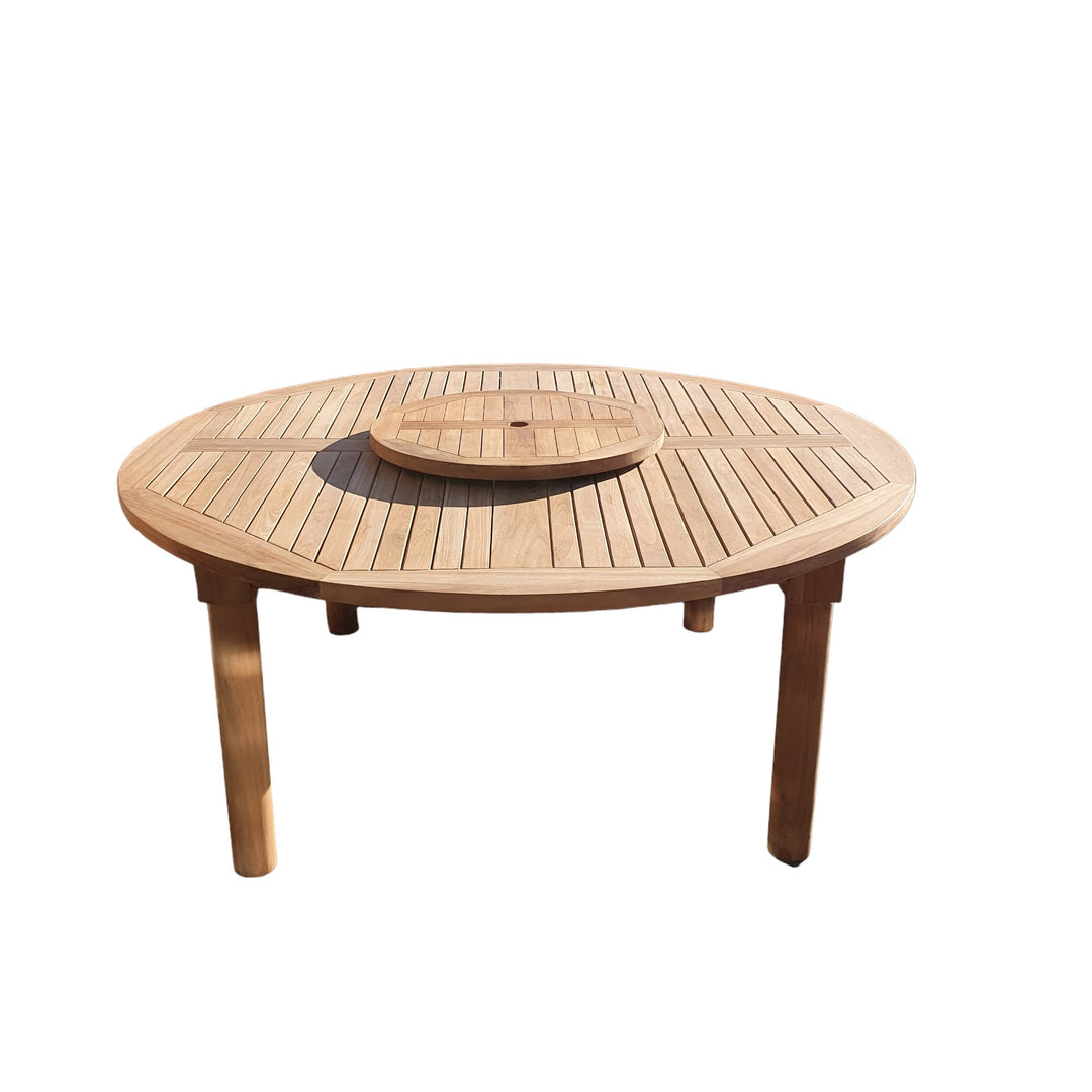 This is Eterna Homes sustainable teak garden furniture outdoor dining table, consisting of our 180cm teak table. Our teak wood is suitable for outdoor dining.