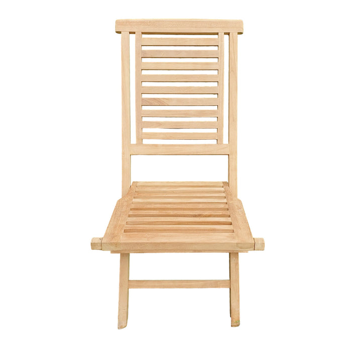 This is Eterna Homes sustainable teak garden furniture outdoor dining chairs, consisting of teak chairs and cushions. Our teak wood is suitable for outdoor dining.