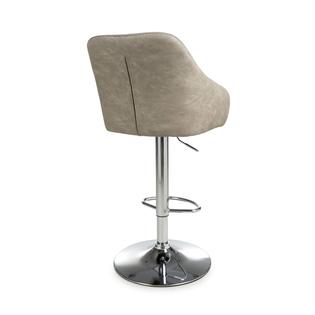 Serena Leather Effect Mink Bar Stool